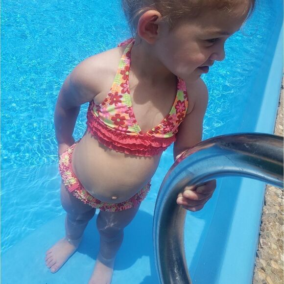 2CB Real Baby Bikini | Floral with Icing Ruffles - Picture 8 of 8